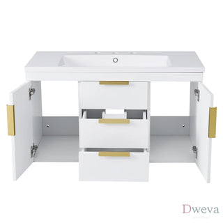 36'' Wall Mounted Bathroom Vanity, Floating Bathroom Storage Cabinet with 2 Drawers, Solid Wood Bathroom Cabinet (Same as N710S236003K) Dweva