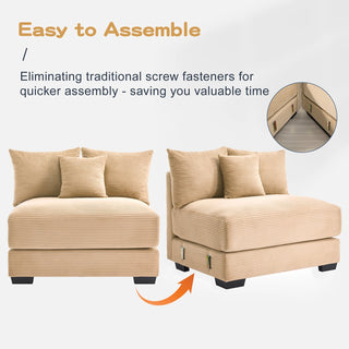 Velora Cloud Modular Sofa - Camel
