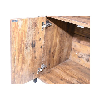 Rustic Brown Wooden Cat Litter Box Enclosure, Spacious Hidden Cat Litter Box with Scratching Mat Furniture for Bedroom, Bathroom, Living Room-31.9"x17.7"x31.4", 61 lbs Dweva