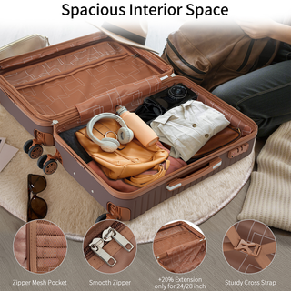 Hardshell Luggage Set with TSA Lock, 360° Spinner Wheels, Lightweight Durable Travel Suitcases for Women/Men Carry-On & Check-In Dweva