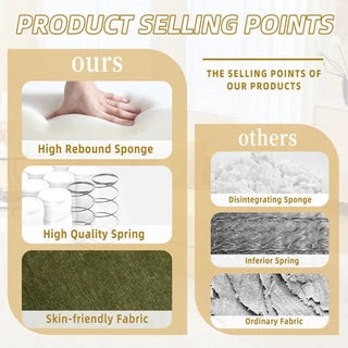 UNITED WE WIN Folding Sofa Bed with Pillows - Convertible Chair Floor Couch & Sleeping Mattress - Foldable Memory Foam Sleeper for Living Room/Dorm/Guest Room/Home Office/Apartment/Upstairs Loft Dweva