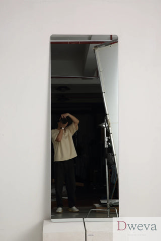 60"x 15" inch Full Body round corner mirror for Living Room Bedroom Cloakroom Wall hanging with hanging hole High quality 5mm silver mirror Explosion-proof glass Dweva