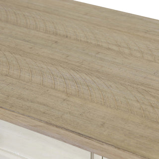 Light Brown MDF Top and White Oak Drawer Living Room Writing Desk Karo Home