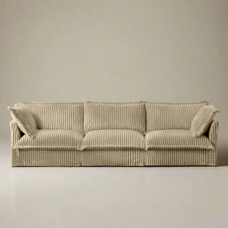 Slipcovered Fluffy Sofa - 3 Seat Dweva