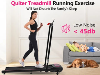 NEW Folding Walking Pad Under Desk Treadmill for Home Office -2.5HP Walking Treadmill With Incline 0.5-7.5MPH 300LBS Capacity Treadmill for Walking Running - Two Ways to Adjust Speed Dweva