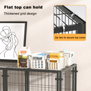 47.2" Dog Crate for Small Medium Large Dogs, Puppy Dog Playpen for Yard Indoor Outdoor Use, Pet Dog Cage Kennel (47.2"L x 23.6"W x 23.6"H) Dweva