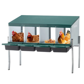 4-Hole Chicken Nest, With Legs And Cover to Protect Eggs,Green Dweva