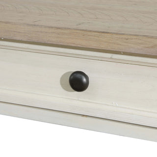 Light Brown MDF Top and White Oak Drawer Living Room Writing Desk Karo Home