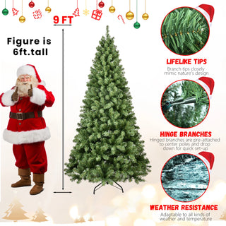 5ft Pre-Lit PVC Christmas Tree with 200 UL Lights, 551 Tips, Auto-Unfold Memory Wire, Easy Assembly with Stable Metal Stand – Full Artificial Holiday Tree Dweva