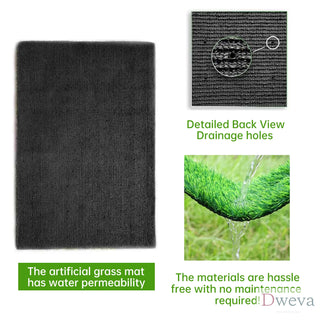 3FT*16FT Artificial turf, professional dog mat large turf outdoor carpet terrace pet lawn, artificial carpet with drainage holes (Grass height 0.78 inches/2cm) Dweva