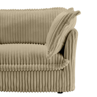 Slipcovered Fluffy Sofa - 2 Seat Dweva