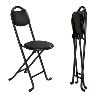 2pcs Folding Stool with Back, Cushioned Padded Folding Stool, Portable Folding Chairs for Outdoor Indoor Kitchen Shop Cafe(Expect Arrival Date 2025/6/30) Dweva