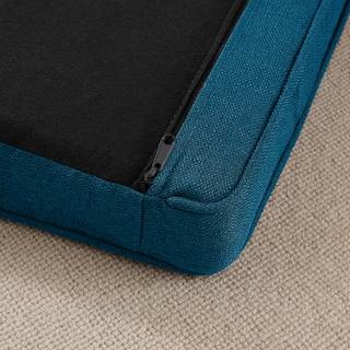 Elegant rectangular pet bed for big and oversized dogs, durable elevated dog sofa bed, comfortable dog sofa, modern and fashionable linen fabric dog sofa-DARK BLUE Dweva