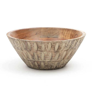 Handcrafted Mango Wood Bowl Elegant Table Centerpiece/Serving Bowl Dweva