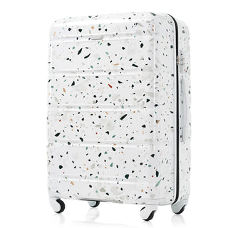 Luggage Set of 3, 20-inch with USB Port, Airline Certified Carry-on Luggage , ABS+PC Hard Shell Luggage with Spinner Wheels,starry sky white Dweva