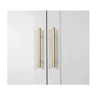 71'' 2 Shapely Doors Cabinet, Metal Storage Cabinet with Doors and Adjustable Shelves, for Bedroom, Living Room, Kitchen(White) Dweva
