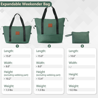 Hardshell Luggage Sets 3 Piece Carry-on Suitcases with Wheels Travel Luggage for Men Women, Green(20in) Dweva