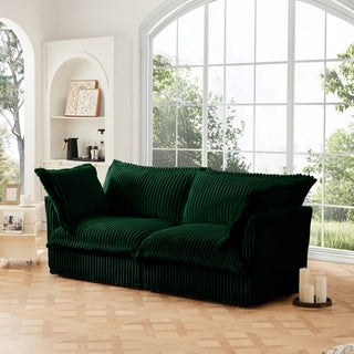 Slipcovered Fluffy Sofa - 2 Seat Dweva