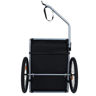 Large Folding Bike Trailer for Dogs – 66LB Capacity All-Terrain Pet Carrier, Durable Steel Frame for Cycling, Jogging, Camping & Outdoor Adventures, Blue-Gray Dweva