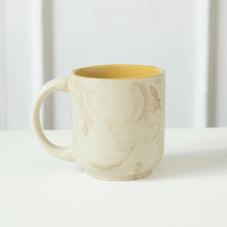 Handcrafted 7oz Beige Ceramic Coffee Mug – Stylish & Compact for Your Favorite Brew Dweva