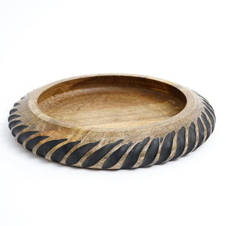 Dannel Handmade Wooden Bowl with Black Filler Dweva