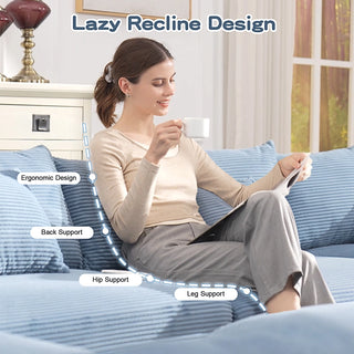 Velora Cloud Modular Sofa - Blue