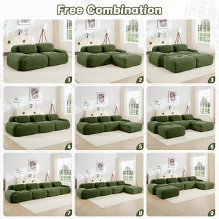 Cove Corduroy Modular Cloud Sectional Sofa Dweva