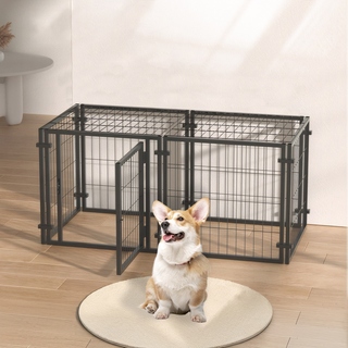 47.2" Dog Crate for Small Medium Large Dogs, Puppy Dog Playpen for Yard Indoor Outdoor Use, Pet Dog Cage Kennel (47.2"L x 23.6"W x 23.6"H) Dweva