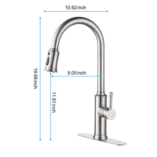 Kitchen Faucet with Pull Out Spraye Dweva