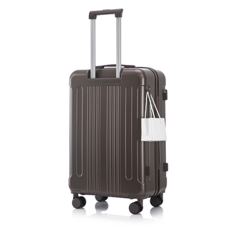 20"/24"/28" 3 pcs/set in ABS Spinner Wheel Luggage, Carry on Suitcase, Matching Color, TSA Combination Lock (Brown) Dweva