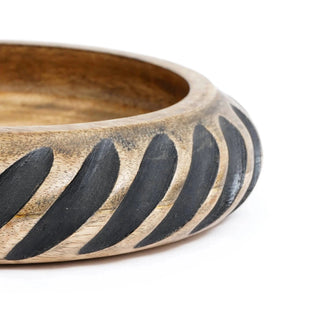 Dannel Handmade Wooden Bowl with Black Filler Dweva