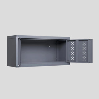 Metal garage cabinet with door, wall-mounted storage cabinet, floating tool cabinet for basements, kitchens, and warehouses (gray, 11.81" H) Dweva