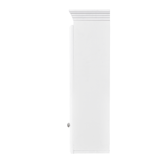 Wall Mounted Medicine Cabinet, Bathroom Wall Cabinet with 2 Glass Doors, Over The Toilet Space Saver Storage Cabinet with Ample Storage, White Dweva