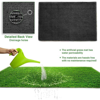 3ft x 32ft Premium Artificial Turf Mat with Drainage Holes. Thick Fake Grass with Rubber Backing, Ideal for Indoor/Outdoor Pet Areas, Garden, Lawn, Patio & Balcony Decor(Grass height 0.6 inches/1.5cm) Dweva