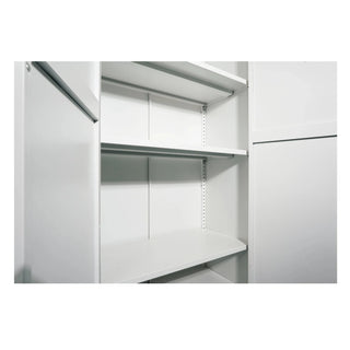 71'' 2 Shapely Doors Cabinet, Metal Storage Cabinet with Doors and Adjustable Shelves, for Bedroom, Living Room, Kitchen(White) Dweva