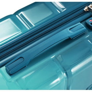 Luggage Set of 3, 20-inch with USB Port, Airline Certified Carry-on Luggage , ABS+PC Hard Shell Luggage with Spinner Wheels,blue Dweva