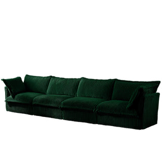 Slipcovered Fluffy Sofa - 4 Seat Dweva