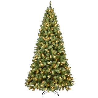6ft Pre-Lit PVC Christmas Tree with 300 UL Lights, 779 Tips, Auto-Unfold Memory Wire, Easy Assembly with Stable Metal Stand – Full Artificial Holiday Tree Dweva