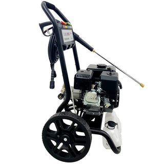 3500PSI Gas Pressure Washer, 2.5GPM Gas Powered High Pressure Washer with 212CC RATO Engine, 5PCS Adjustable Nozzles, Onboard Soap Tank, Spray Gun and Wand, Multi use. Black Color Dweva