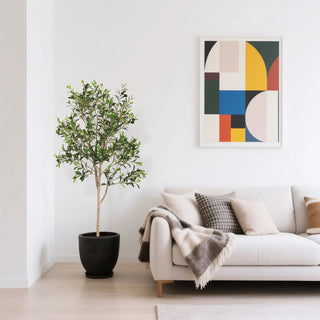 5FT Assembled Artificial Tree Olive Tree with Branches and Fruits Faux Greenery for Indoor Home and Office Decoration 1pc/set Dweva