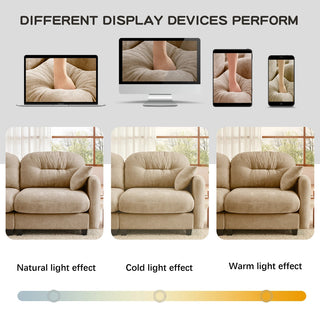 Mira Loveseat With Ottoman Dweva
