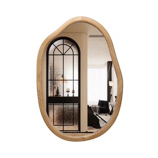 Irregular Wall Mirror Decorative, Asymmetrical Mirror for Wall Decor, Wavy Accent Mirrors for Living Room Bathroom Bedroom Entryway, Abstract Irregular Shape Curvy Mirror, 32"x22" Dweva