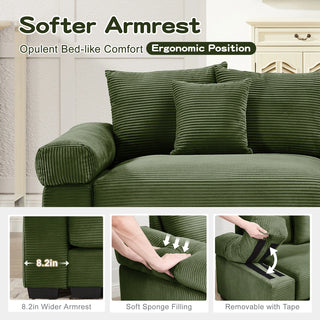 Velora Cloud Modular Sofa - Green