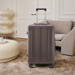 20"/24"/28" 3 pcs/set in ABS Spinner Wheel Luggage, Carry on Suitcase, Matching Color, TSA Combination Lock (Brown) Dweva