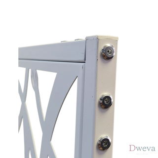 Metal Privacy Screens W3.8Ft X H6Ft Outdoor and Indoor Divider with Free Standing Decorative Privacy Screen for Balcony Patio Garden Room Divider, White Bird Shape Dweva