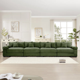 Velora Cloud Modular Sofa - Green