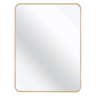 30x40 Inch Gold Metal Framed Rectangular Bathrrom Mirror for Wall.(W2203134113) Dweva