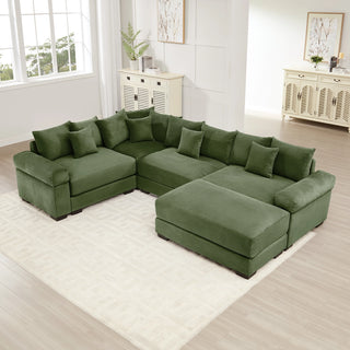Velora Cloud Modular Sofa - Green