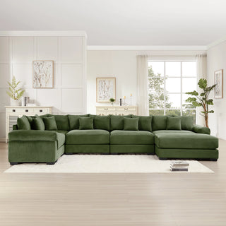 Velora Cloud Modular Sofa - Green