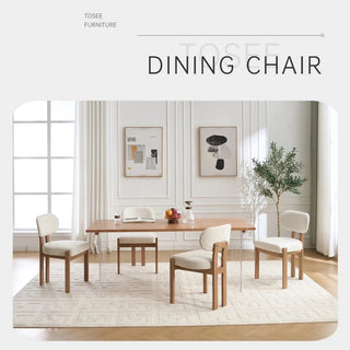 Wooden Dining Chairs Set of 2, Modern Fabric Upholstered Dining Room Chair Kitchen Chairs, Farmhouse Dinner Chair for Kitchen Dining Room Dweva